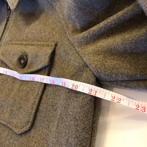 Anthropologie AVEC LES FILLES Coat Jacket Zip Up Front Light Brown Size M Collar - Picture 14 of 16